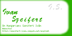 ivan szeifert business card